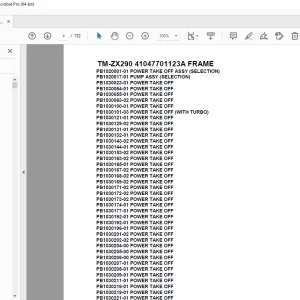 Tadano Crane TM-ZX290 41047701123A FRAME Parts Manual - PDF DOWNLOAD