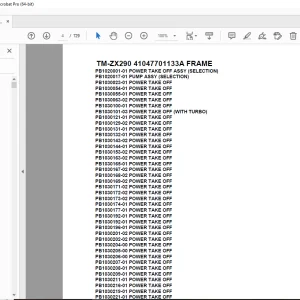 Tadano Crane TM-ZX290 41047701133A FRAME Parts Manual - PDF DOWNLOAD
