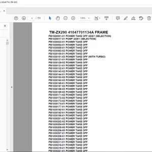 Tadano Crane TM-ZX290 41047701134A FRAME Parts Manual - PDF DOWNLOAD