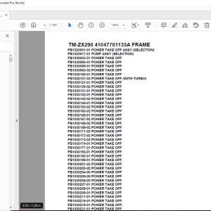 Tadano Crane TM-ZX290 41047701135A FRAME Parts Manual - PDF DOWNLOAD