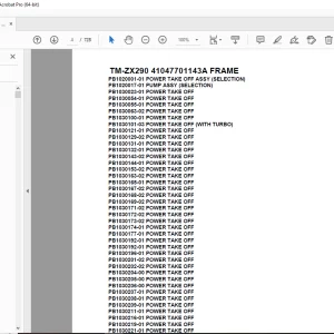 Tadano Crane TM-ZX290 41047701143A FRAME Parts Manual - PDF DOWNLOAD