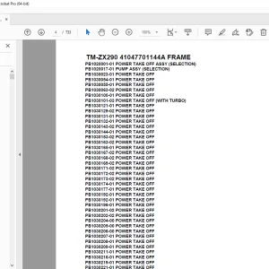 Tadano Crane TM-ZX290 41047701144A FRAME Parts Manual - PDF DOWNLOAD