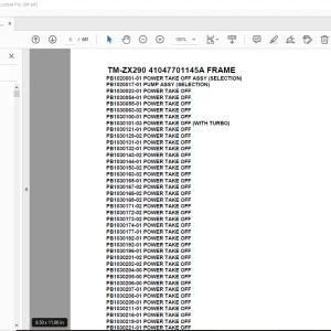 Tadano Crane TM-ZX290 41047701145A FRAME Parts Manual - PDF DOWNLOAD