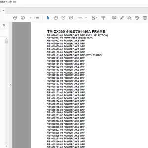 Tadano Crane TM-ZX290 41047701146A FRAME Parts Manual - PDF DOWNLOAD