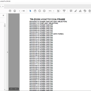 Tadano Crane TM-ZX290 41047701153A FRAME Parts Manual - PDF DOWNLOAD