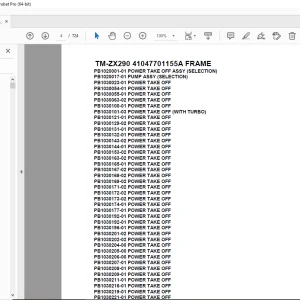Tadano Crane TM-ZX290 41047701155A FRAME Parts Manual - PDF DOWNLOAD