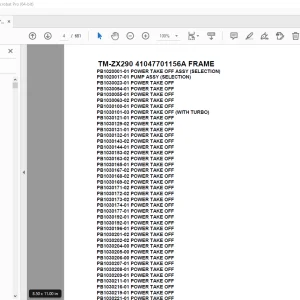 Tadano Crane TM-ZX290 41047701156A FRAME Parts Manual - PDF DOWNLOAD