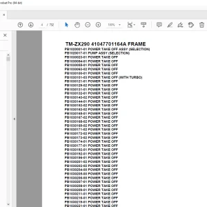 Tadano Crane TM-ZX290 41047701164A FRAME Parts Manual - PDF DOWNLOAD