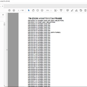 Tadano Crane TM-ZX290 41047701173A FRAME Parts Manual - PDF DOWNLOAD