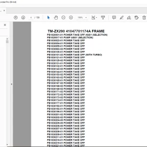 Tadano Crane TM-ZX290 41047701174A FRAME Parts Manual - PDF DOWNLOAD