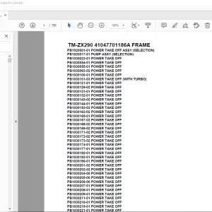 Tadano Crane TM-ZX290 41047701186A FRAME Parts Manual - PDF DOWNLOAD