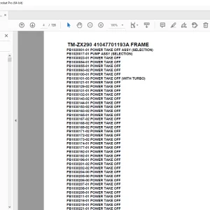 Tadano Crane TM-ZX290 41047701193A FRAME Parts Manual - PDF DOWNLOAD