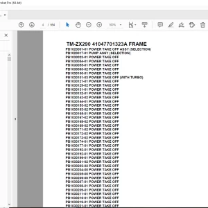 Tadano Crane TM-ZX290 41047701323A FRAME Parts Manual - PDF DOWNLOAD