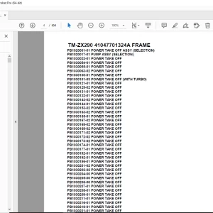 Tadano Crane TM-ZX290 41047701324A FRAME Parts Manual - PDF DOWNLOAD