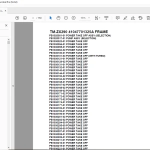 Tadano Crane TM-ZX290 41047701325A FRAME Parts Manual - PDF DOWNLOAD