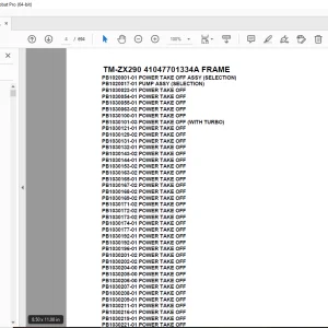 Tadano Crane TM-ZX290 41047701334A FRAME Parts Manual - PDF DOWNLOAD