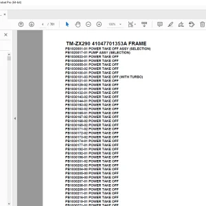 Tadano Crane TM-ZX290 41047701353A FRAME Parts Manual - PDF DOWNLOAD