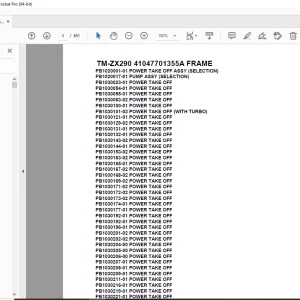 Tadano Crane TM-ZX290 41047701355A FRAME Parts Manual - PDF DOWNLOAD