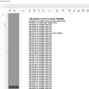 Tadano Crane TM-ZX290 41047701363A FRAME Parts Manual - PDF DOWNLOAD