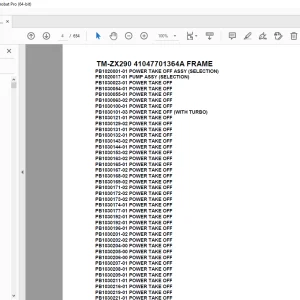 Tadano Crane TM-ZX290 41047701364A FRAME Parts Manual - PDF DOWNLOAD