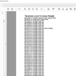 Tadano Crane TM-ZX290 41047701365A FRAME Parts Manual - PDF DOWNLOAD