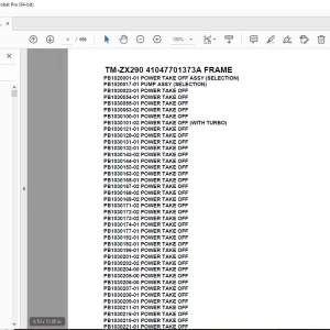 Tadano Crane TM-ZX290 41047701373A FRAME Parts Manual - PDF DOWNLOAD