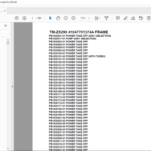 Tadano Crane TM-ZX290 41047701374A FRAME Parts Manual - PDF DOWNLOAD