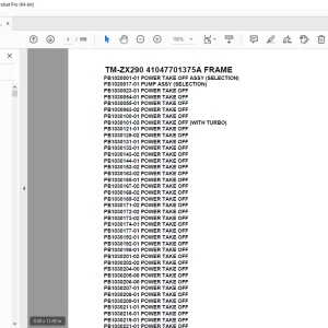 Tadano Crane TM-ZX290 41047701375A FRAME Parts Manual - PDF DOWNLOAD