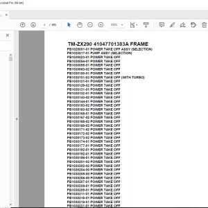 Tadano Crane TM-ZX290 41047701383A FRAME Parts Manual - PDF DOWNLOAD