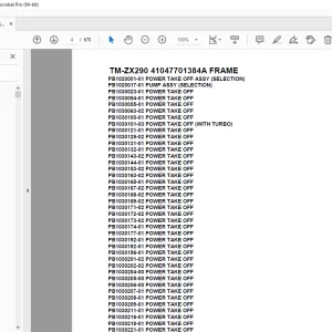 Tadano Crane TM-ZX290 41047701384A FRAME Parts Manual - PDF DOWNLOAD