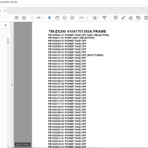 Tadano Crane TM-ZX290 41047701385A FRAME Parts Manual - PDF DOWNLOAD