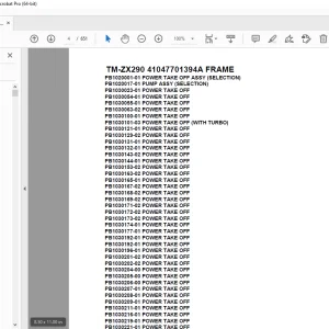 Tadano Crane TM-ZX290 41047701394A FRAME Parts Manual - PDF DOWNLOAD