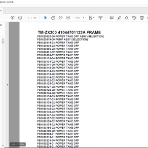 Tadano Crane TM-ZX300 41044701123A FRAME Parts Manual - PDF DOWNLOAD