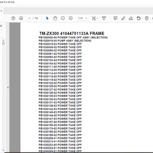 Tadano Crane TM-ZX300 41044701133A FRAME Parts Manual - PDF DOWNLOAD