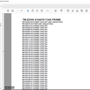 Tadano Crane TM-ZX300 41044701134A FRAME Parts Manual - PDF DOWNLOAD