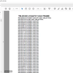 Tadano Crane TM-ZX300 41044701143A FRAME Parts Manual - PDF DOWNLOAD