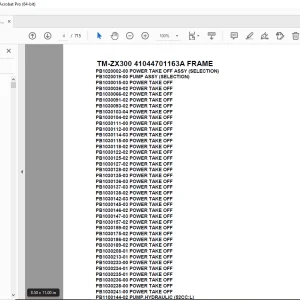 Tadano Crane TM-ZX300 41044701163A FRAME Parts Manual - PDF DOWNLOAD