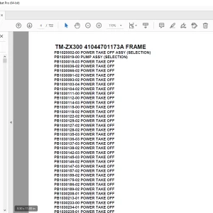 Tadano Crane TM-ZX300 41044701173A FRAME Parts Manual - PDF DOWNLOAD