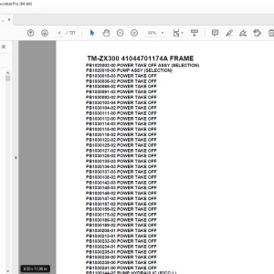 Tadano Crane TM-ZX300 41044701174A FRAME Parts Manual - PDF DOWNLOAD