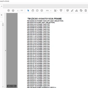 Tadano Crane TM-ZX300 41044701183A FRAME Parts Manual - PDF DOWNLOAD