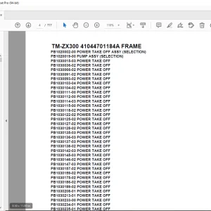 Tadano Crane TM-ZX300 41044701184A FRAME Parts Manual - PDF DOWNLOAD