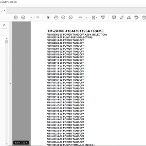 Tadano Crane TM-ZX300 41044701193A FRAME Parts Manual - PDF DOWNLOAD