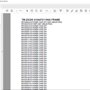 Tadano Crane TM-ZX300 41044701194A FRAME Parts Manual - PDF DOWNLOAD