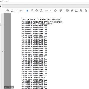 Tadano Crane TM-ZX300 41044701323A FRAME Parts Manual - PDF DOWNLOAD
