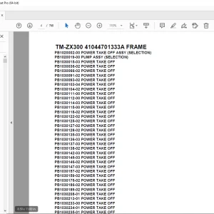 Tadano Crane TM-ZX300 41044701333A FRAME Parts Manual - PDF DOWNLOAD