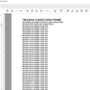 Tadano Crane TM-ZX300 41044701353A FRAME Parts Manual - PDF DOWNLOAD