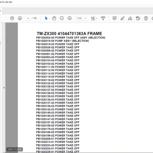 Tadano Crane TM-ZX300 41044701363A FRAME Parts Manual - PDF DOWNLOAD