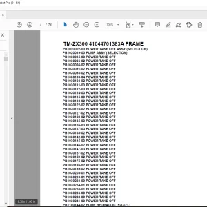 Tadano Crane TM-ZX300 41044701383A FRAME Parts Manual - PDF DOWNLOAD