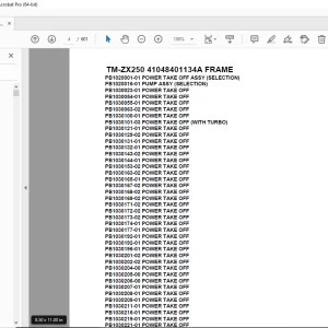 Tadano Crane TM-ZX250 41048401134A FRAME Parts Manual - PDF DOWNLOAD