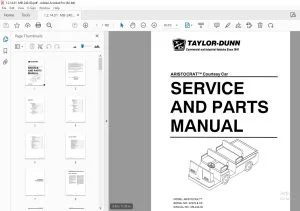 Taylor-Dunn Aristocrat Courtesy Car Service & Parts Manual PDF
